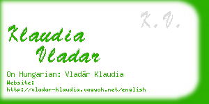 klaudia vladar business card